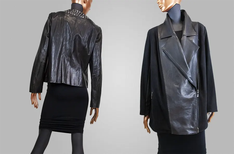 Перекрой кожаной куртки с добавлением замши Пошив кожаных курток на заказ в Москве фото до и после