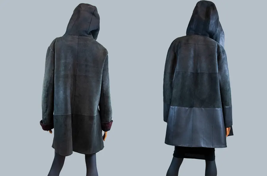 Полный перекрой пальто, дубленки из кожи в стильную куртку в ателье кожи меха в Москве