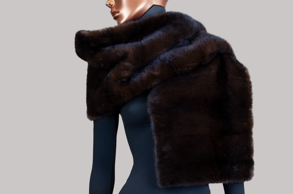 Пошив палантина из меха норки на заказ