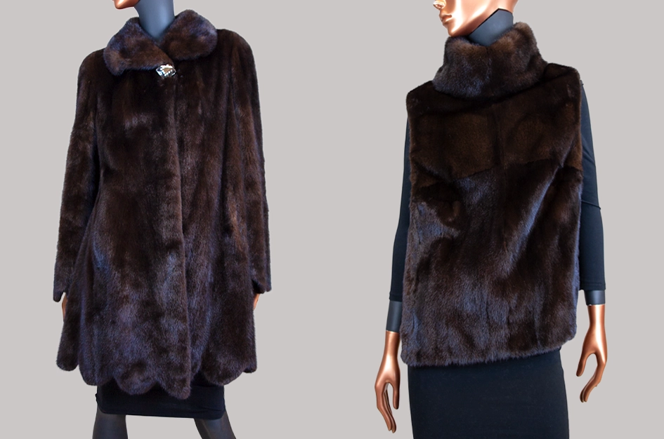 манишка из меха норки