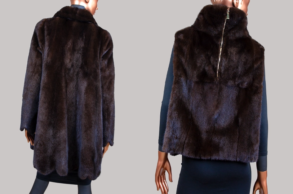 манишка из меха норки